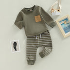 Peter Pocket Top with Striped Pants