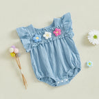 Flower Ruffle Romper