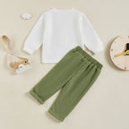 Button Tractor Boy Outfit