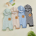 Hooded Checkered Romper