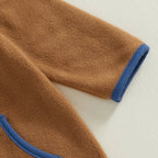 Solid Fleece Pocket Romper