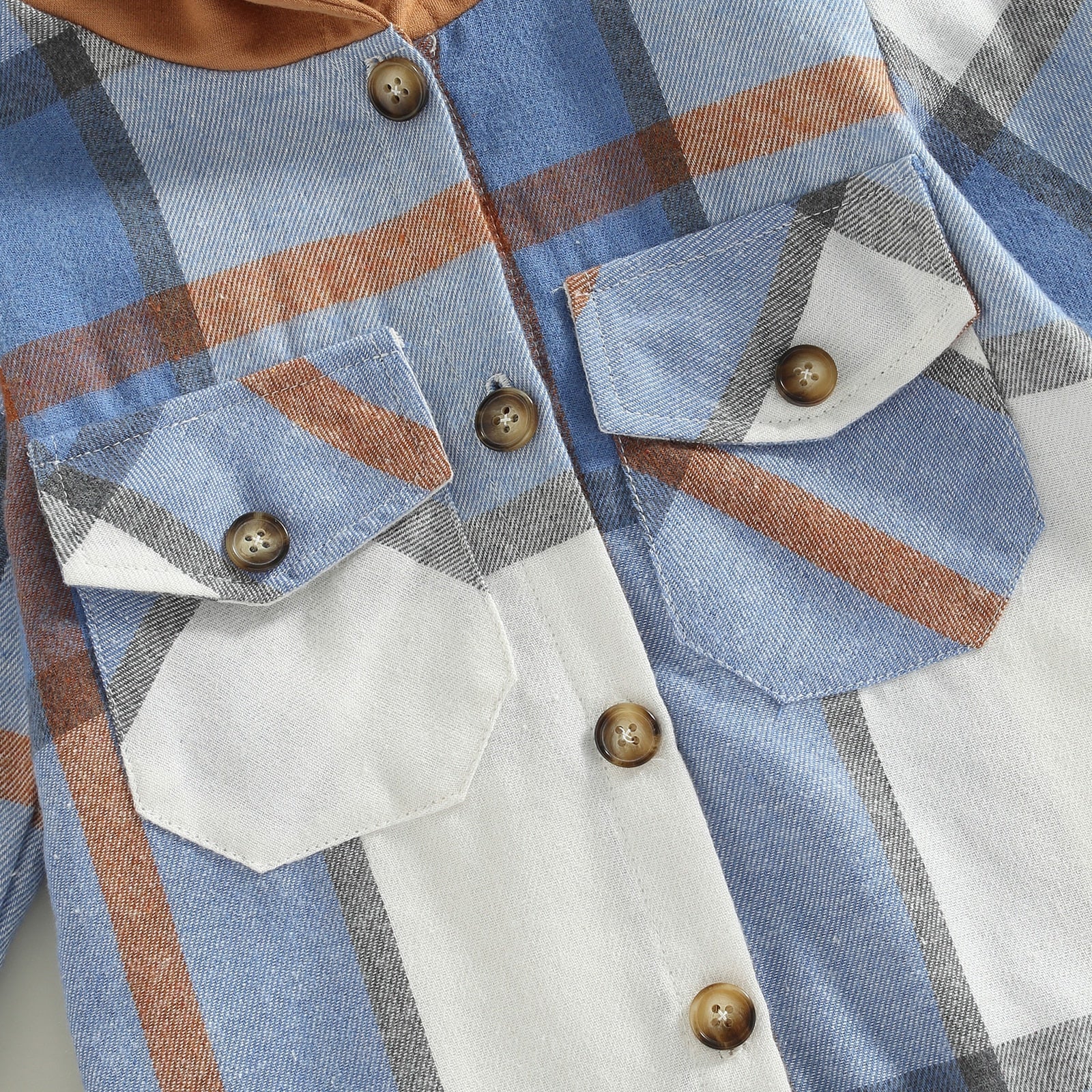 Boys Fall Plaid Hooded Flannel