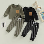 Peter Pocket Top with Striped Pants