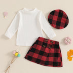 Peltie Plaid Skirt Outfit & Beret