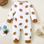 Football Zipper Onesie