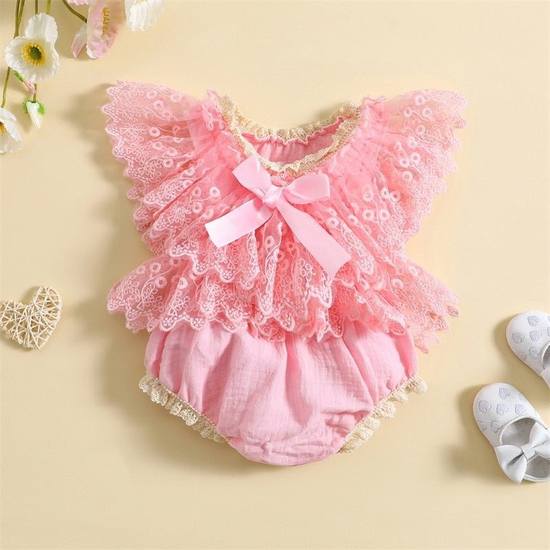 Floral Lace Princess Romper
