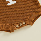 Baby Rugby Football Knit Romper 🏈