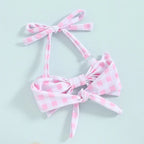 Patterned Bow Baby Bikini