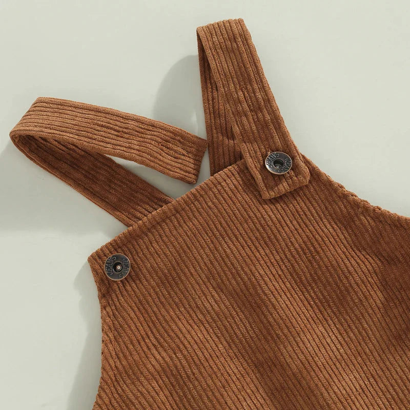Solid Corduroy Romper
