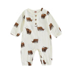 Cow Button Romper