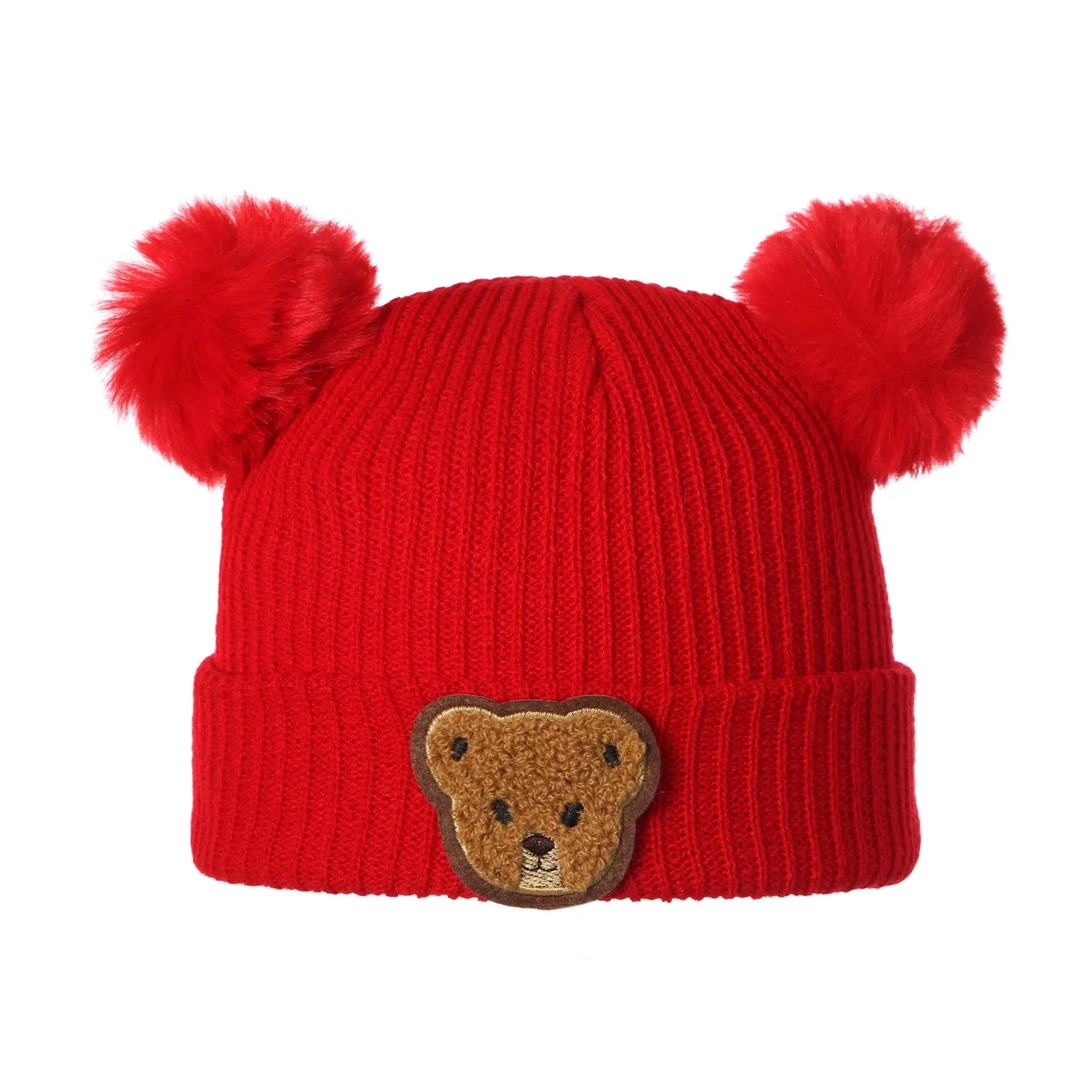 Pom Pom Bear Beanie Hat