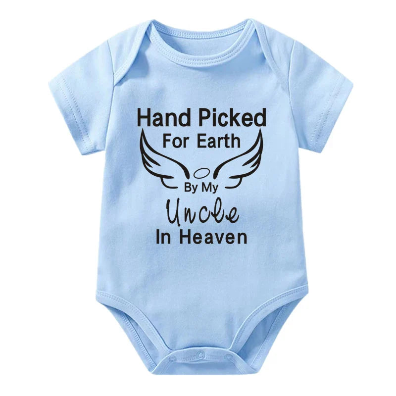 Hand Picked for Earth By My Uncle in Heaven Onesie
