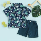Summer Beach Days Collared Shirt & Shorts