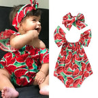 Sweet Watermelon Striped Outfit