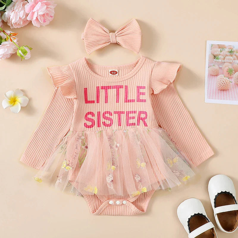 Little Sister Floral Mesh Tutu Dress