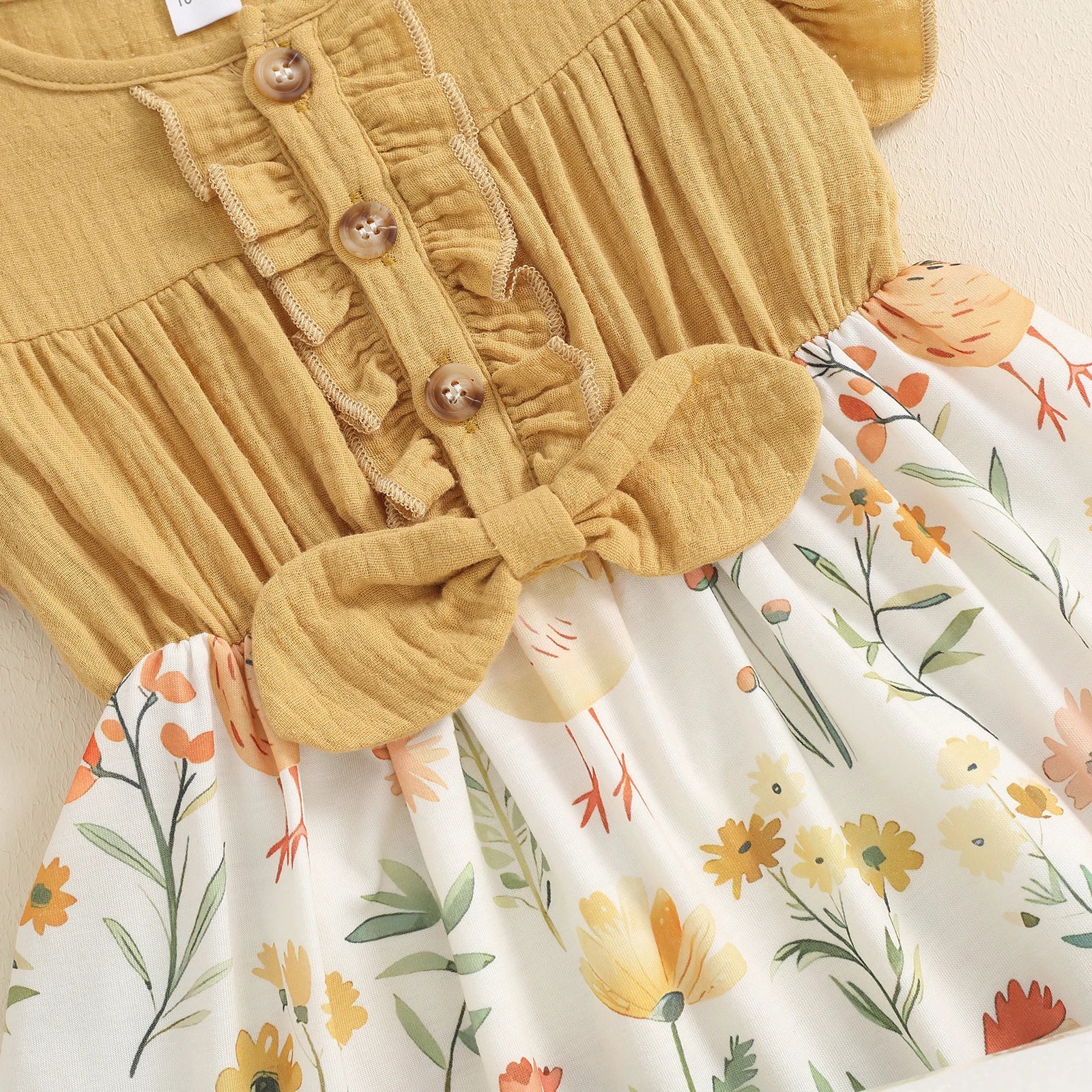 Ruffled Chicken Button Dress