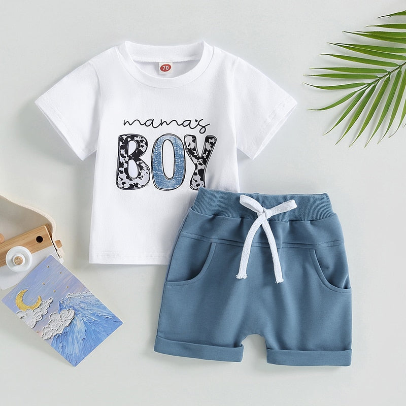 Mama's Boy Cow Print T-shirt & Shorts