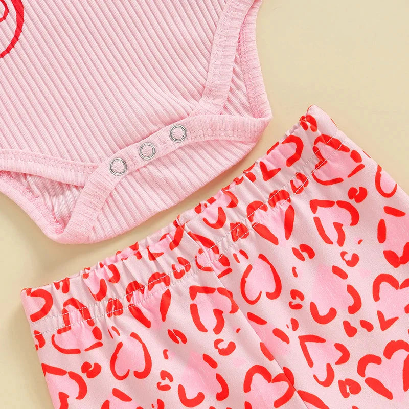 Daddy's Girl Leopard Heart Outfit