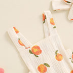 Sweet Peach Ruffled Romper & Bow