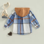 Boys Fall Plaid Hooded Flannel