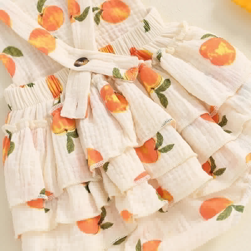 Sweet Peach Ruffled Romper & Bow