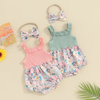 Floral Summer Selva Romper & Headband