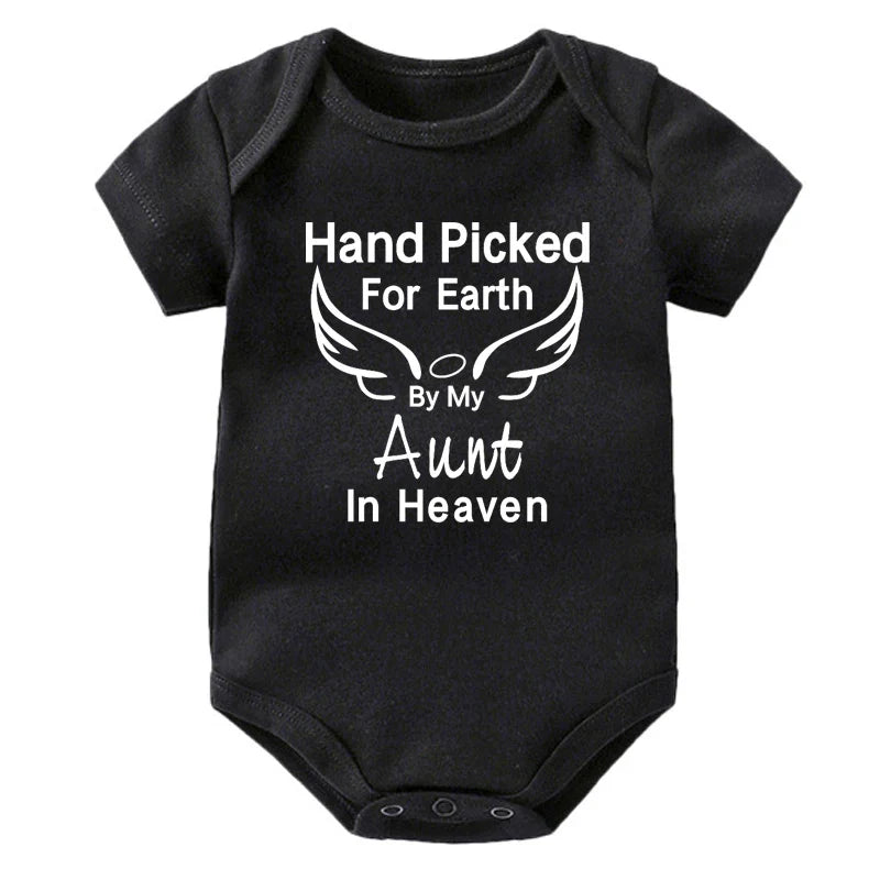 Hand Picked for Earth By My Aunt in Heaven Onesie