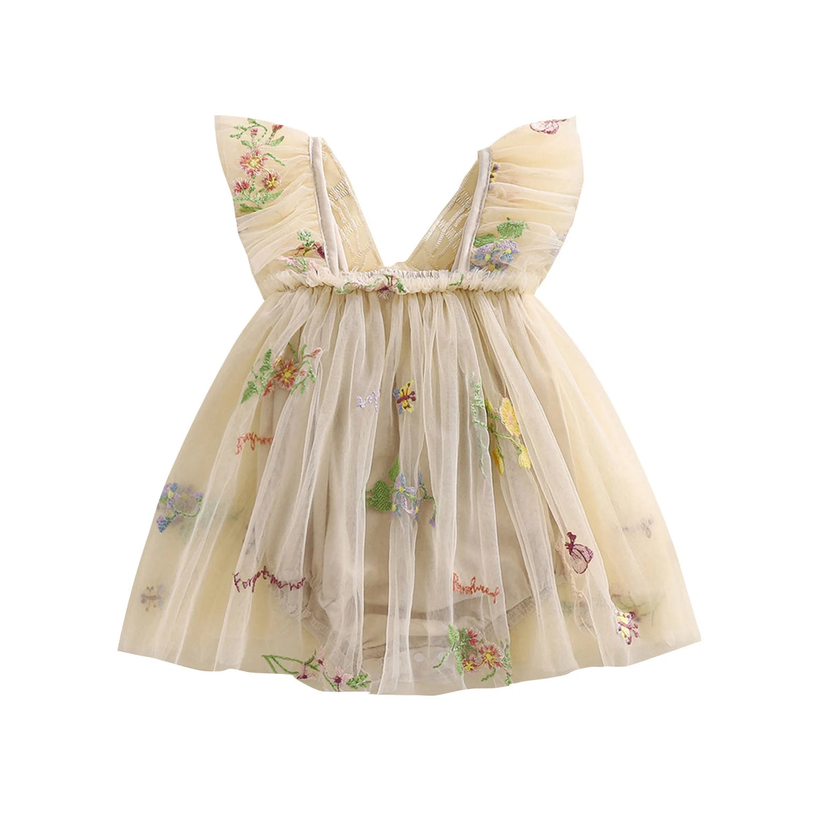 Butterfly Flower Mesh Rompers Outfits Dress 3M-18M