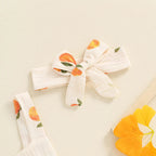 Sweet Peach Ruffled Romper & Bow