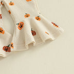🎃 Little Pumpkin Girl Flare Ruffled Romper