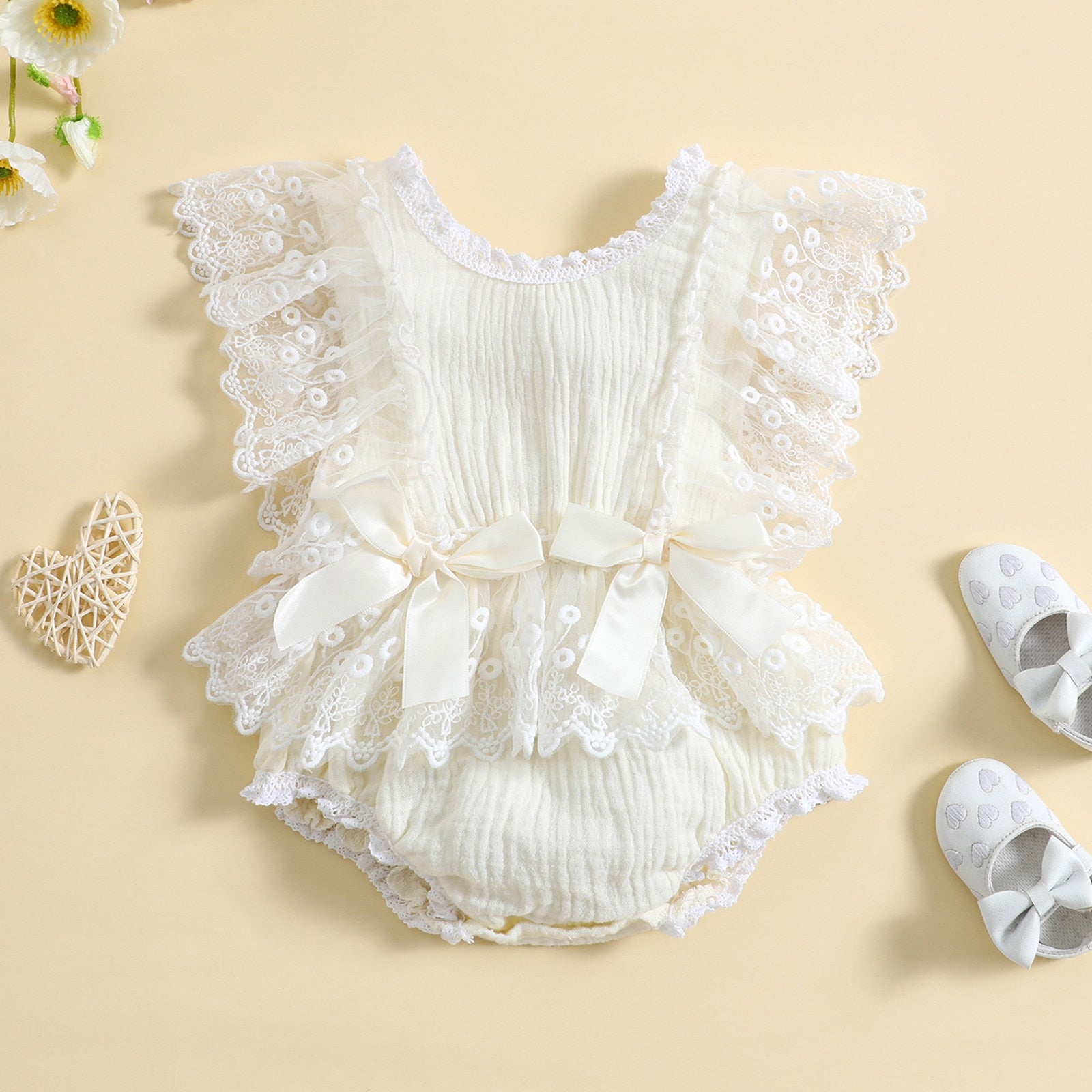 Floral Lace Princess Romper
