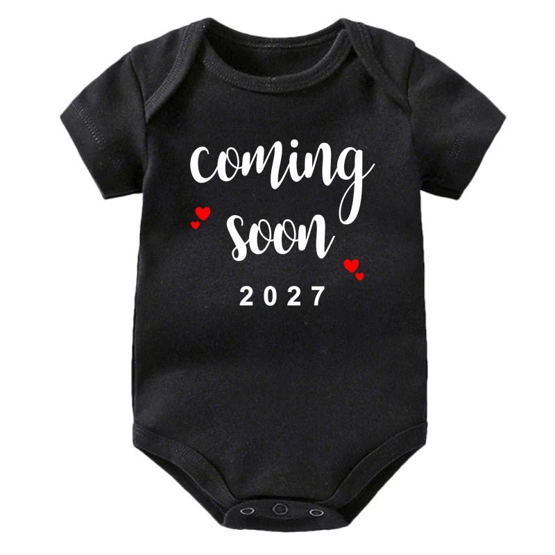 Coming Soon 2027 Baby Onesie