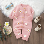 Daisy Blossom Baby Girl Knit Jumpsuit 🌸