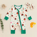 Lady Bug Floral Onesie & Bow