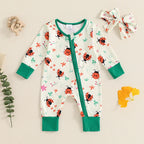 Lady Bug Floral Onesie & Bow