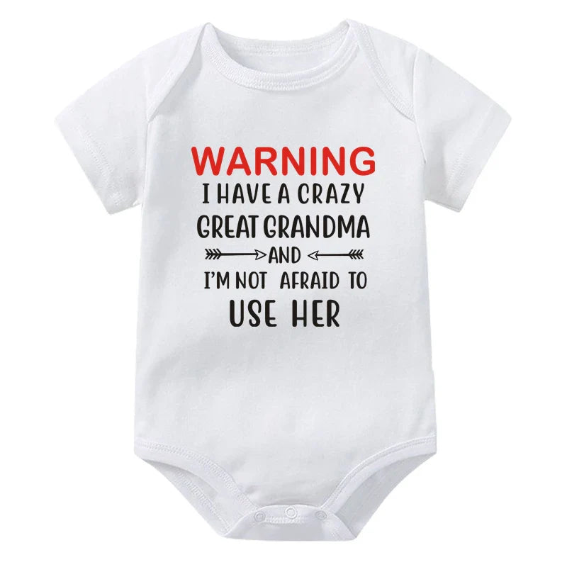 Warning Crazy Great Grandma Onesie