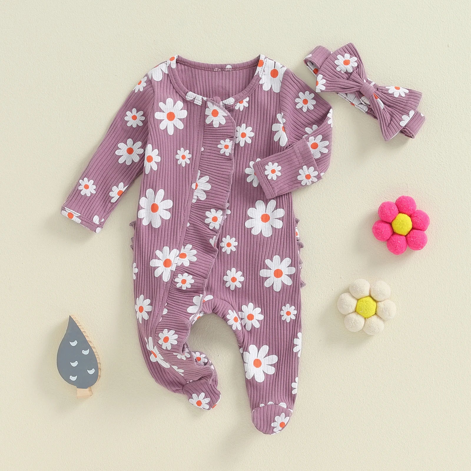 Sun Flower Romper & Headband