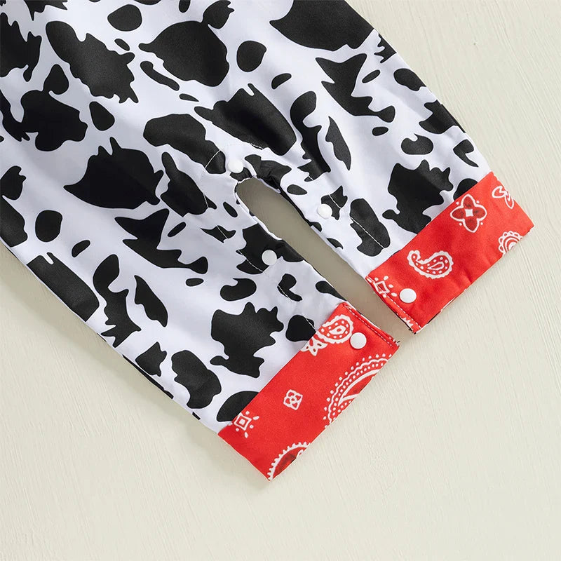 Paisley Cow Romper Set