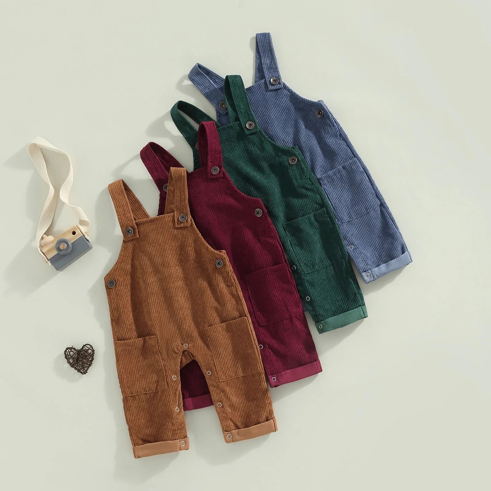 Solid Corduroy Romper