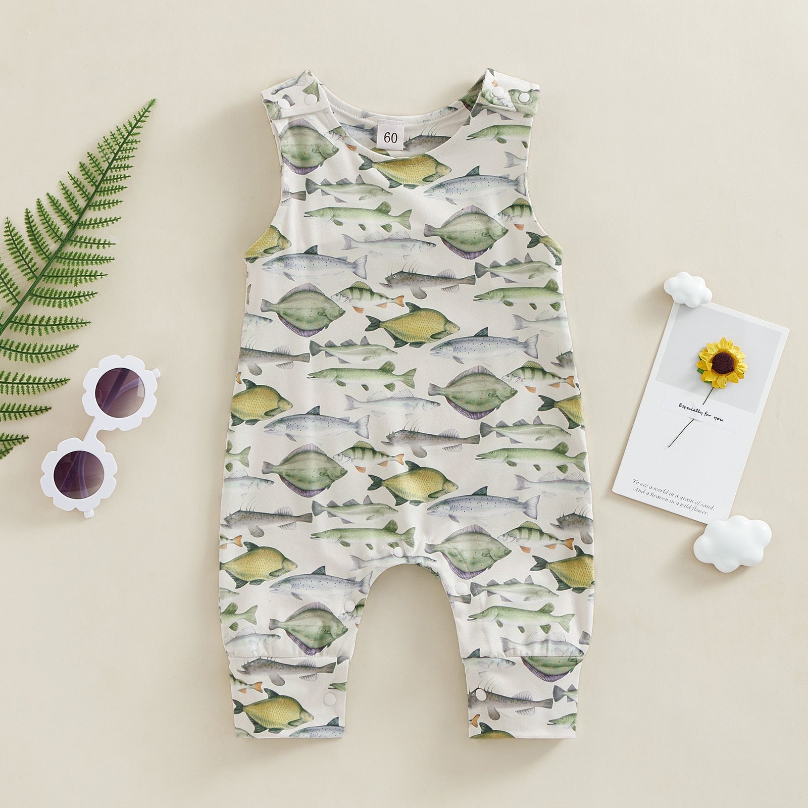 Davie Dino Fish Romper