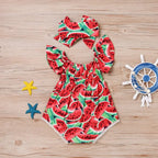 Sweet Watermelon Striped Outfit