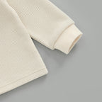 Solid Button Jogger Set