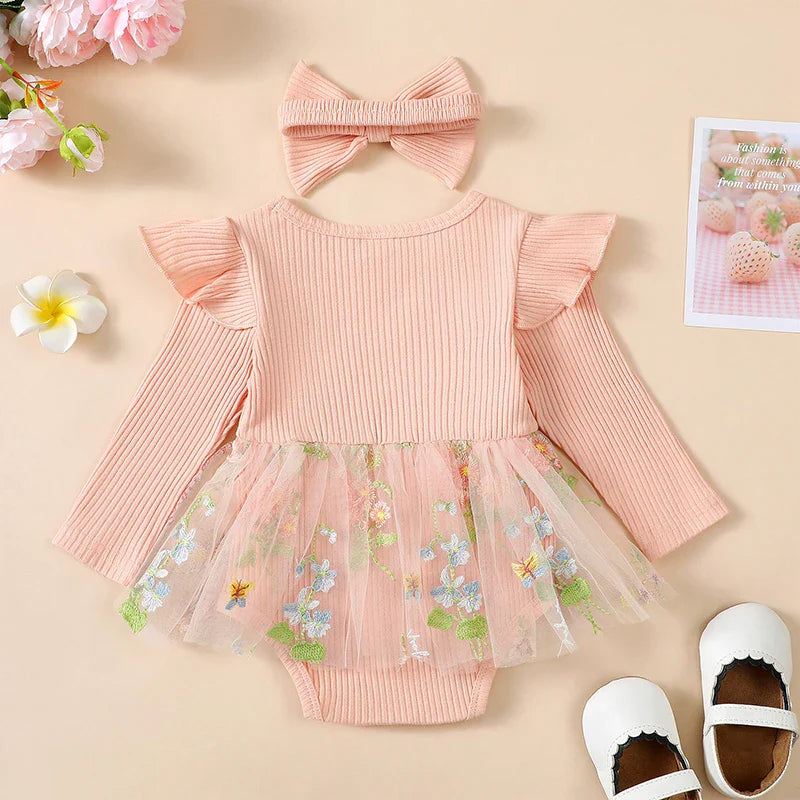 Little Sister Floral Mesh Tutu Dress