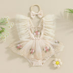 Floral Lace Arabella Romper & Headband
