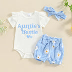 Auntie's Bestie Daisy Flower Outfit