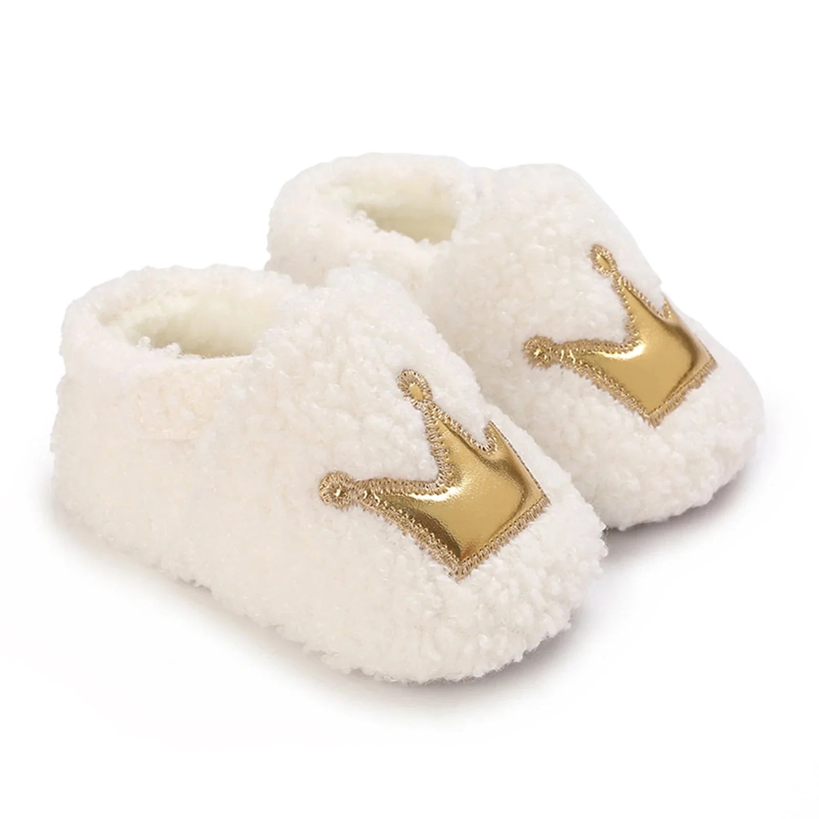Plush Crown Slipper Shoes