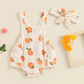 Sweet Peach Ruffled Romper & Bow
