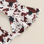Cow Print Bow Bell Bottoms Outfit