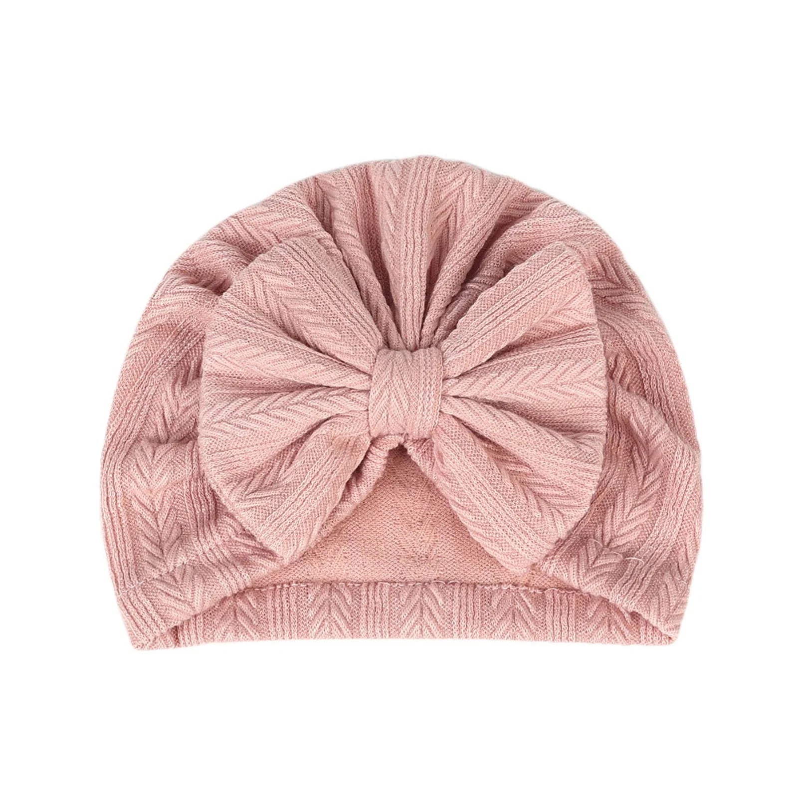Solid Knit Bow Hat