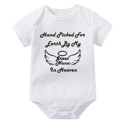 Hand Picked for Earth By My Great Nana in Heaven Onesie